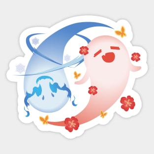 Yin yang Spirits - Hutao & Qiqi Sticker